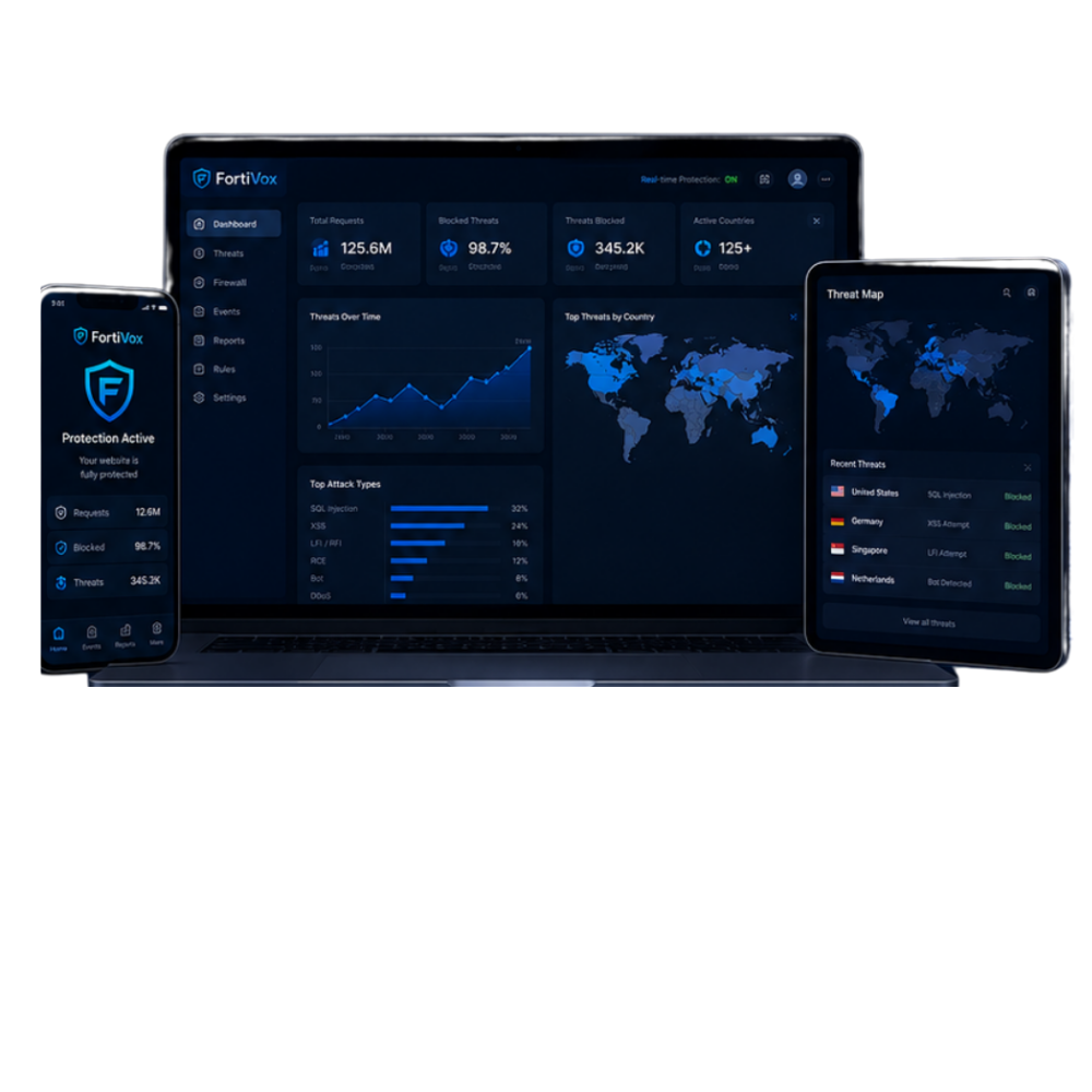 FortiVox admin control panel